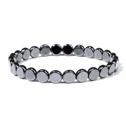 Men Hematite Bracelet Loss Weight No-Magnetic Black Hematite Bead Bracelet Healing Health Therapy Balance Pulsera Jewelry Gift
