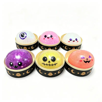 Halloween Themed Maruko Ghost Squeeze Toy Set - Portable Stress Relievers, Ideal for Party Favors and Seasonal Gifts