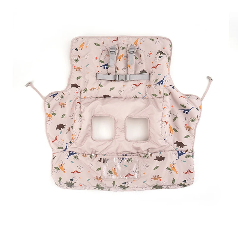 Multifunctional Baby Shopping Cart Cover with Safety Strap High Chair Cover Portable Grocery Cart Covers for Infants Toddlers