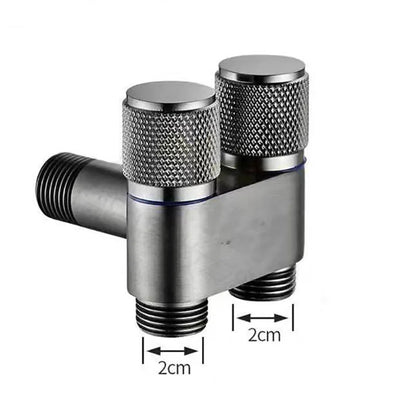 Zinc Alloy Wall-Mounted Angle Valve with Dual Outlet for Toilet and Washing Machine - Water Cleaning Faucet for Bathroom Accessories