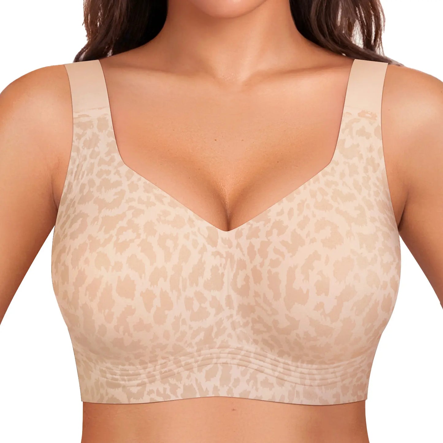 OEAK Women Jelly Bras Wirefree Full Coverage No Underwire Everyday Bras Comfortable Wireless Padded Tshirt Bra