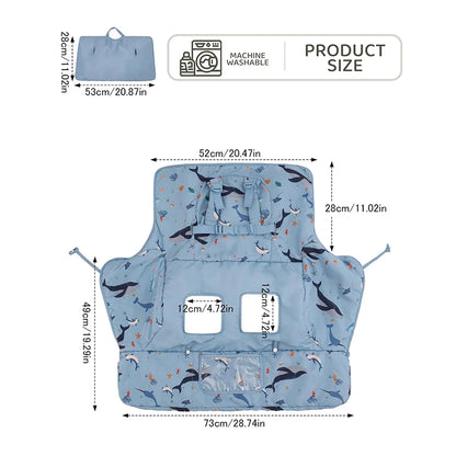 Multifunctional Baby Shopping Cart Cover with Safety Strap High Chair Cover Portable Grocery Cart Covers for Infants Toddlers