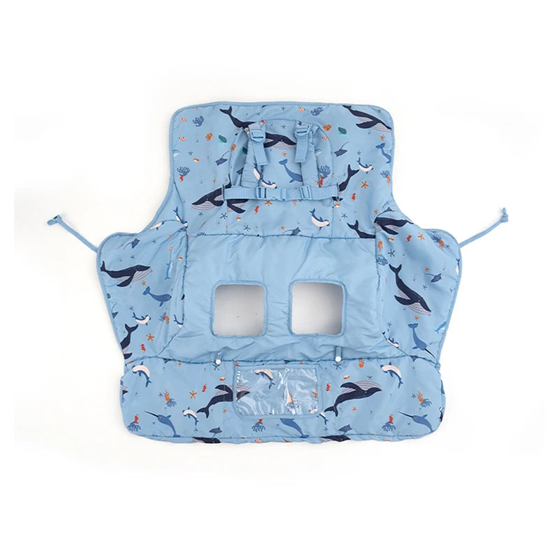 Multifunctional Baby Shopping Cart Cover with Safety Strap High Chair Cover Portable Grocery Cart Covers for Infants Toddlers